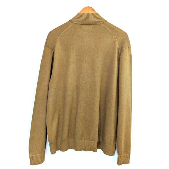 Everlane Men’s | Organic Cotton "No-Sweat Full Zip Sweater" Tapenade Tan | Large - Picture 5 of 11